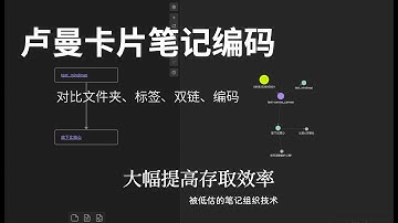 宝藏！卢曼卡片笔记编码，被低估的笔记组织管理策略，对比文件夹、标签、双链、PARA | Obsidian