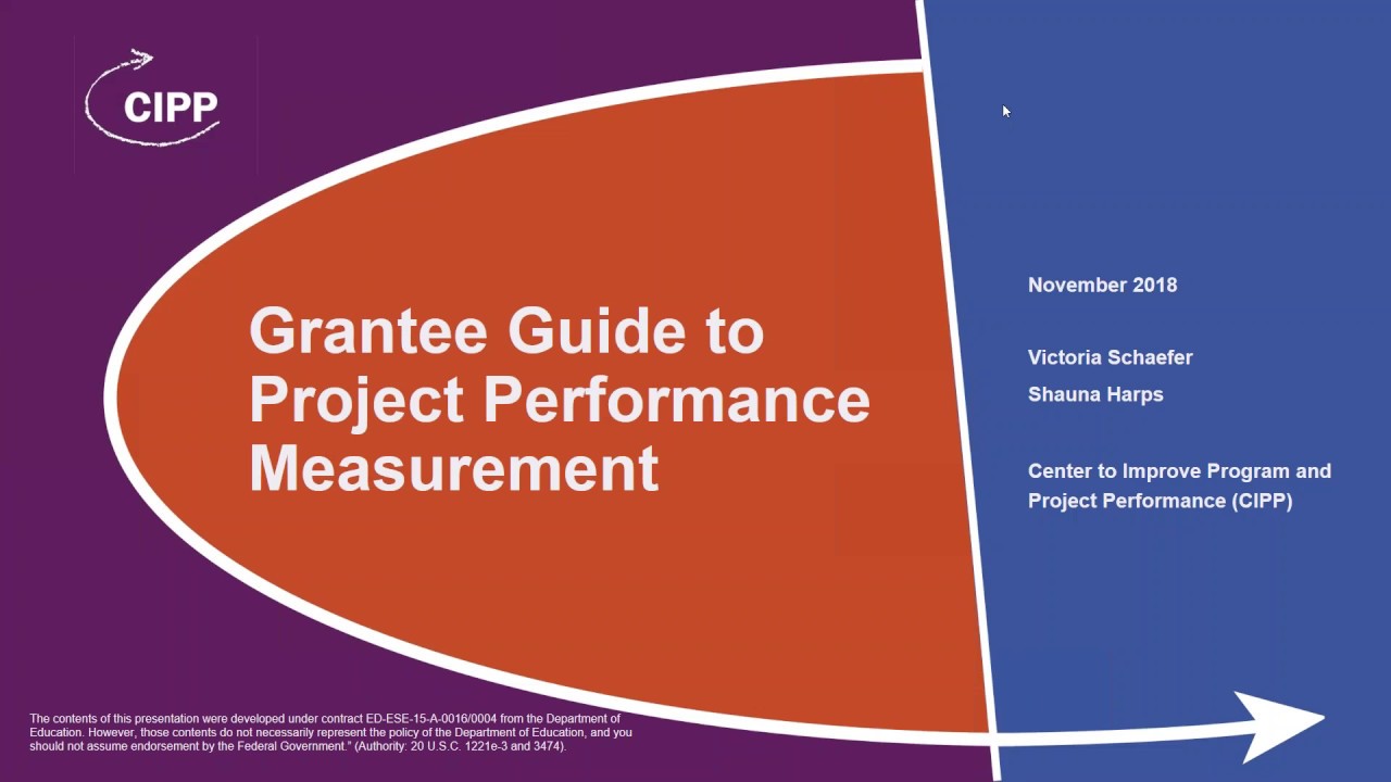 Grantee Guide to Project Performance Measuement Webinar - YouTube