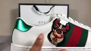 gucci ace dog sneakers