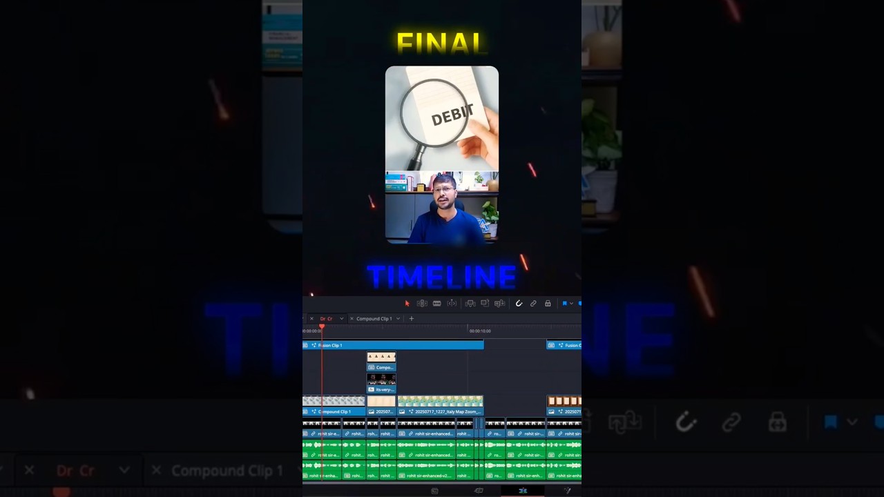 Full Video Editing Timeline Breakdown 🔥 | Beginner to Pro Edit! #davinciresolve #shorts