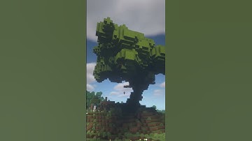 I made a HUGE Tree house Base in Minecraft: Timelapse #shorts