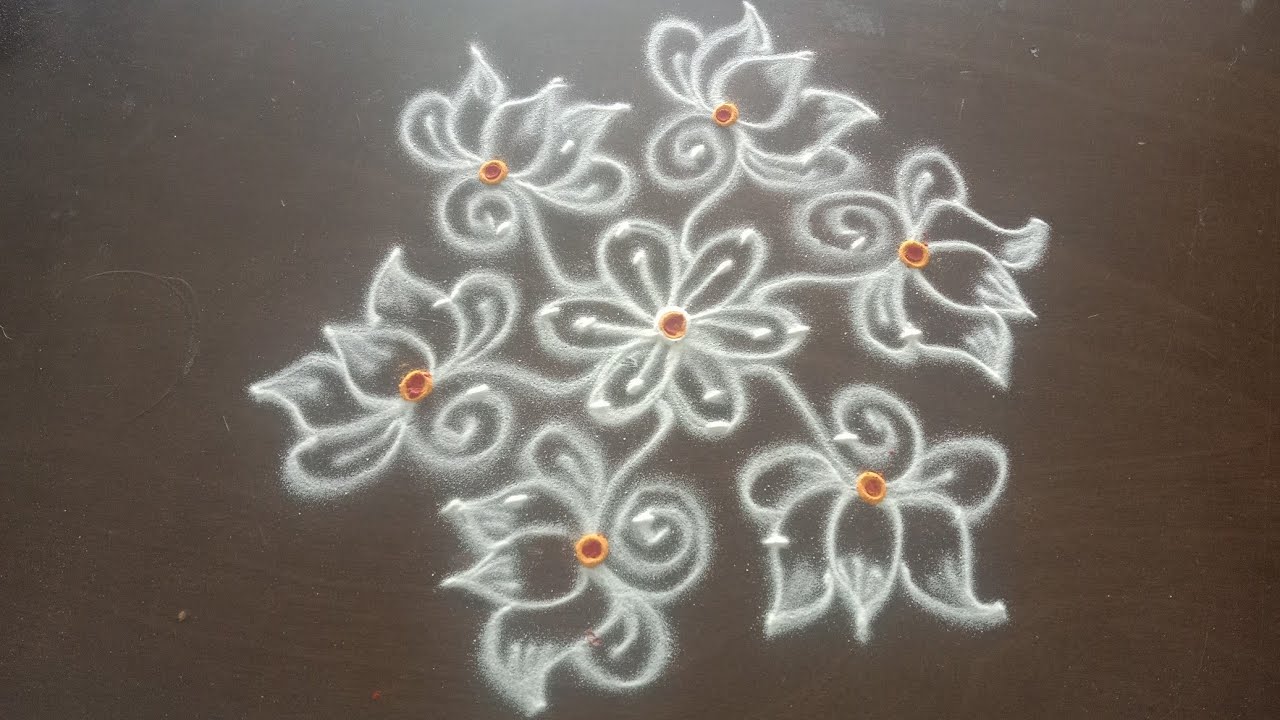Karthika Masam muggulu/Friday rangoli/easy rangoli/simple rangoli/Friday kolam/easy kolam