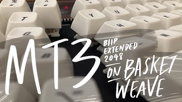 Extended 2048 Biip MT3 Keycaps on Basketweave with Holy Pandas