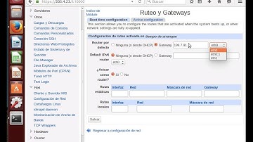 Configurar router en Debian con webmin