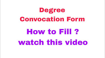 How To Fill Degree Convocation Form in M.s University, Msu Degree Convocation Form