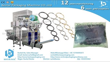 Automatic weighing and counting packaging machine for handbag hardware O rings