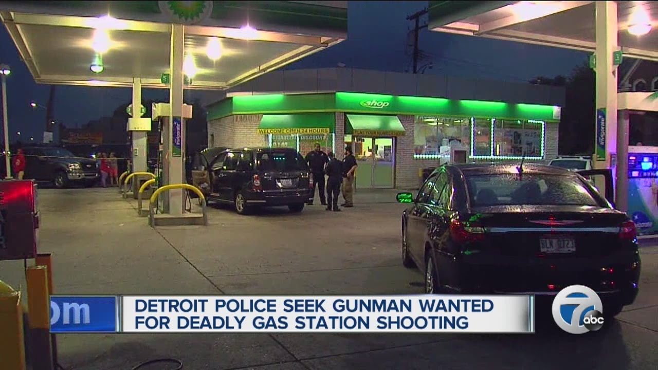 Detroit police seek gunman wanted for deadly gas station shooting - YouTube