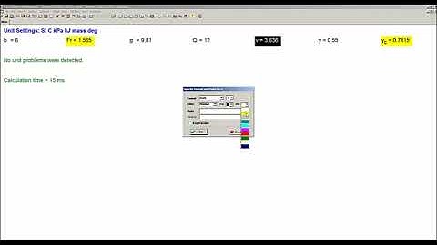 Open channel flow example