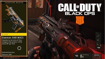 Black Ops 4 Daemon 3XB MKII ULTRA Signature Weapon | KN-57 Suppressor Class | ICR-7 Accuracy Class
