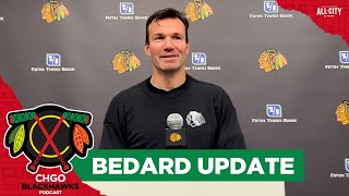 Luke Richardson updates Connor Bedard's return to the ice following fractured jaw | CHGO Blackhawks