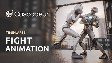 Animating a Fighting Sequence from a Reference Video | Cascadeur Timelapse