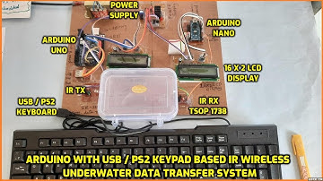 Arduino With USB / PS2⌨️Keypad Based IR Wireless Underwater Data Transfer System