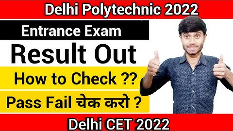 Delhi Polytechnic 2022 : Exam Result Comes Out || How to Check CAT Result || Result Out :  Cet 2021