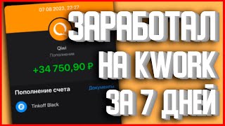 Заработал 34750 руб. за 7 дней на kwork. кворк. фриланс.