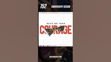 Courage embroidery design file #fearless #courage #machineembroiderydesign #embroiderydesign #emb