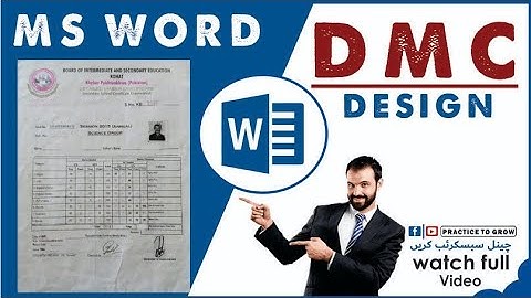 DMC IN MS WORD|| HOW TO CREATE DMC IN WORD