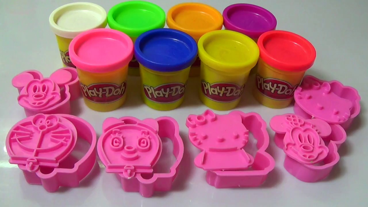 Đất Sét Play Doh-Hướng dẫn bé nặn đất sét Doremon , Doremi, Chuột Mickey -Play Doh Colours To Kids