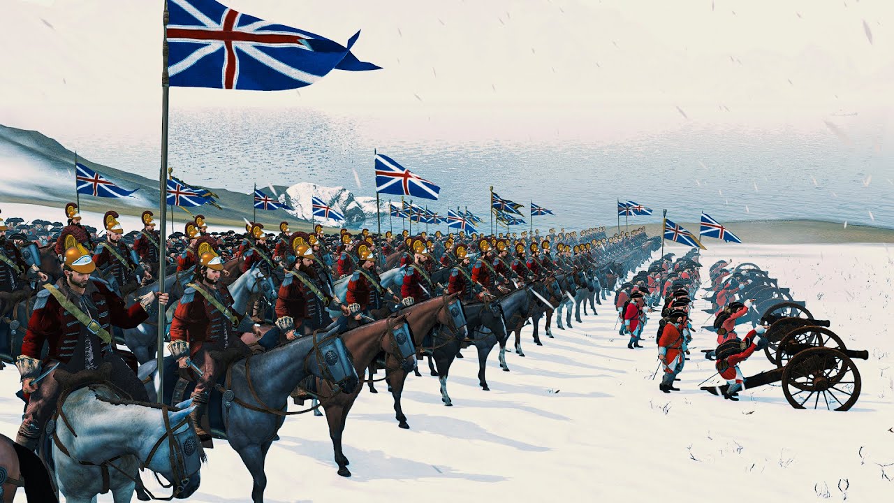 British Cavalry Charge Against 500 French Soldiers | Mount & Blade II: Bannerlord