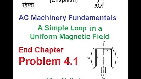 End Ch Q 4.1 || Rotating Loop || Uniform Magnetic Field ||  AC Machinery