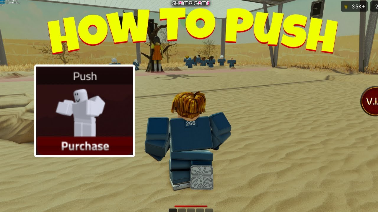 HOW TO PUSH IN SHRIMP GAME ROBLOX MOBILE PC YouTube 