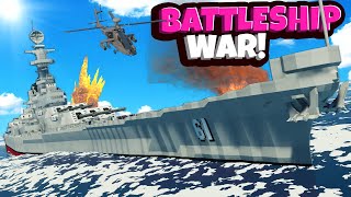 Battling & Sinking Ships with a GIANT BATTLESHIP in Stormworks!