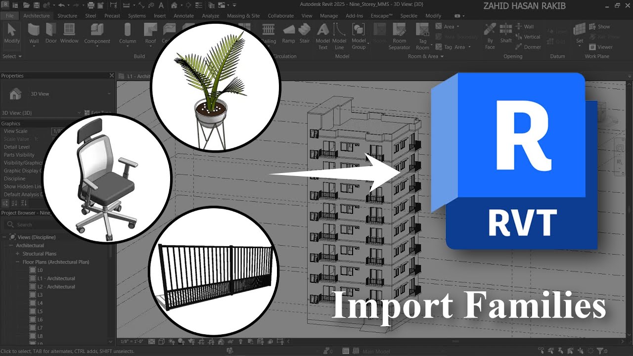 How to Import Revit Families - YouTube