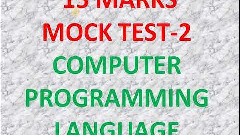 HP JOA (IT) Exam 2021||MOCK TEST FOR  COMPUTER PROGRAMMING LANGUAGE (Part-2)||