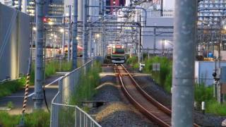 [FHD] 上野東京ライン Ｅ231系1000番+Ｅ233系3000番 品川駅 停車シーン