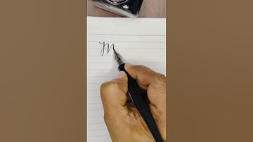 "M" with pointed pen #calligraphy #shortsfeed #penmanship