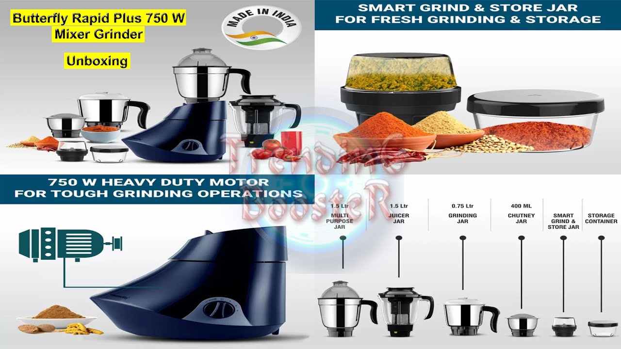 Butterfly Rapid Plus 5 Jar 750watts Mixer Grinder Unboxing| Juicer Mixer Grinder| New Mixer 2021