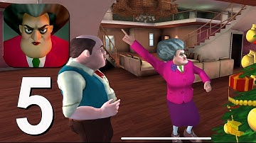 Scary Teacher 3D - Gameplay Walkthrough Part 5 - Christmas Levels Christmas Debacle(iOS, Android)