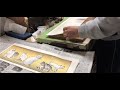 Japanese woodblock print making at yoshida studio  by tsukasa  he is a grandson of yoshida hiroshi