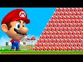 Can Giga Mario Head press all 9999x Red Switches in World 1-1?