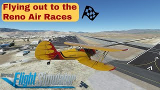 Carenado WACO YMF-5  ||  VFR flight to Reno Air Races + Bonus circuit in Extra 330  ||  MSFS2020