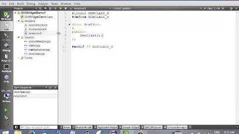 Add new class (.cpp and .h files) or existing files into a Qt 5 Widget project