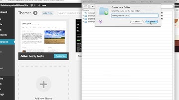 Creating a folder and stylesheet for your WordPress child theme