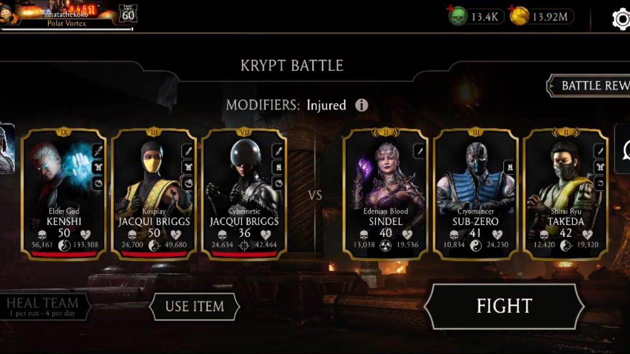 MORTAL KOMBAT MOBILE MODE NORMAL THE KRYPT
