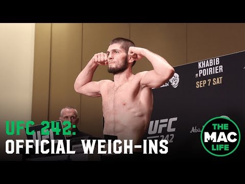 UFC 242 Official Weigh-Ins: Main Card