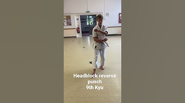 Headblock reverse punch 9th Kyu