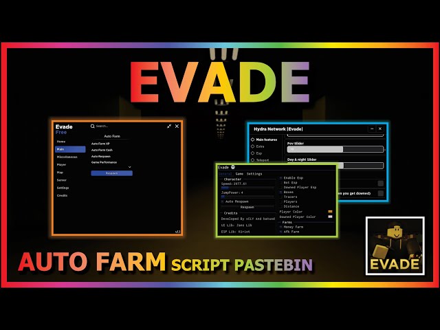 Evade Script  Auto Farm & Esp Gui - Updated Pastebin Script