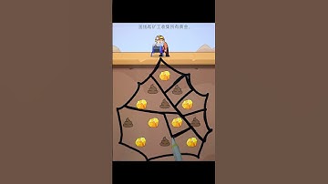 Draw lines to help the miners collect all the gold. #game #trending #viral #shorts