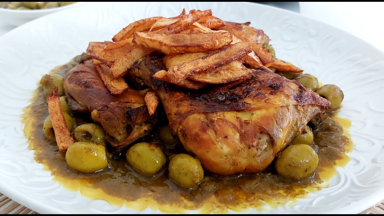 Receta de Pollo con Aceitunas Al estilo Marroqui fácil y rápido de hacer