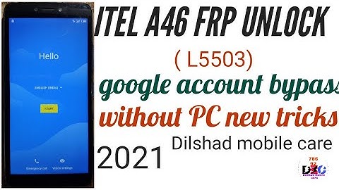 Itel A46 Bypass Frp Google Account Verification Remove Android Pie 9.0 Without PC//BY DILSHAD MOBILE
