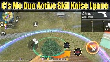 How To Use 2 Active Skill In Free Fire || FF Me 2 Active Skill Kaise Lagaye