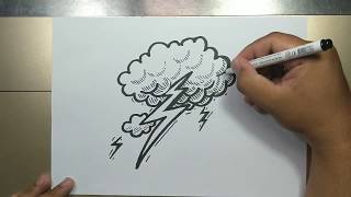 How to draw LIGHTNING BOLT EASY in 5 minutes