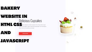 How to make a website for bakery in HTML CSS and Javascript | Source code