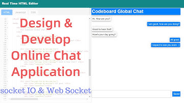 Develop an online chat application:  Chat application in javascript | Socket.IO | Websocket