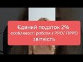 2% єдиний податок, РРО під час Військового стану, звітність 1 квартал