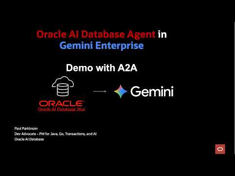 Oracle AI Database Agent for Gemini Enterprise demo