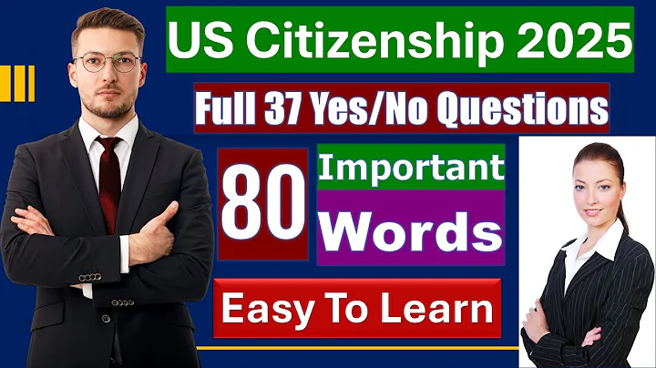 Full 37 Yes/No Questions and 80 Important Words for US Citizenship Interview 2025 (N400 Part 9)